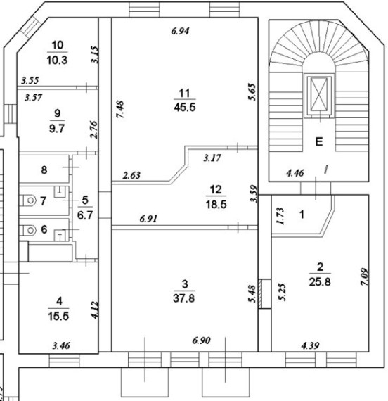 Office for rent in a Residential building/Residential complex near  Pushkinskaya metro station commission free from 85000 rubles per month,  available properties. Rent a space in Moscow