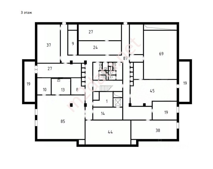 Аренда офиса 2 228 м² в особняке Лужники, 24с17, 1-3 этаж, цена 7 500 ...