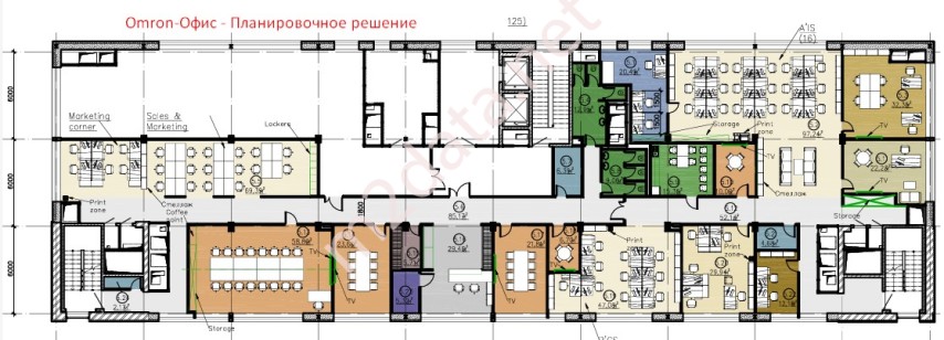 Аренда офиса 2 014 4 034 м² в общественно деловом пространстве Большевик стр 18 1 4 этаж 4517